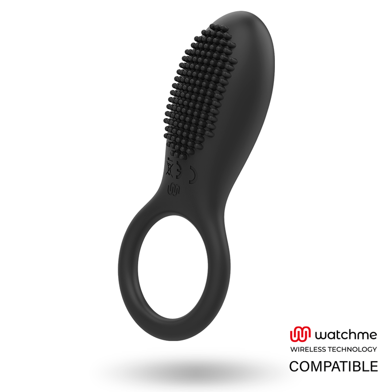 MR BOSS Anel Estimulador Tino Compatível Watchme Wireless, em silicone preto