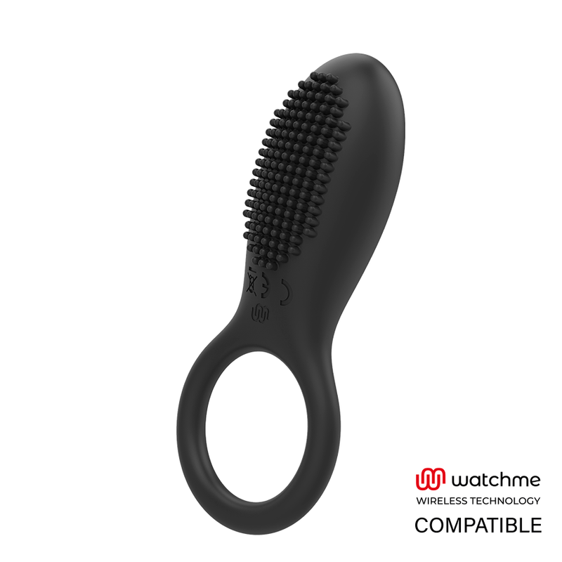 MR BOSS Anel Estimulador Tino Compatível Watchme Wireless, em silicone preto