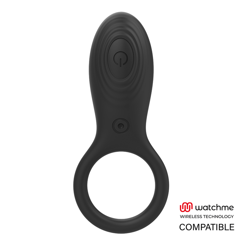 MR BOSS Anel Estimulador Tino Compatível Watchme Wireless, em silicone preto