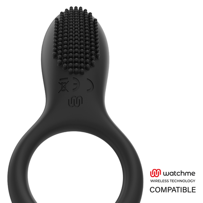 MR BOSS Anel Estimulador Tino Compatível Watchme Wireless, em silicone preto
