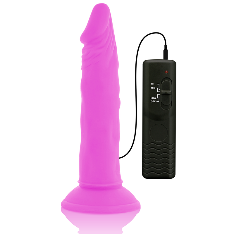 Close-up do Vibrador Flexível Roxo Diversia com controlo remoto, destacando sua forma e textura.