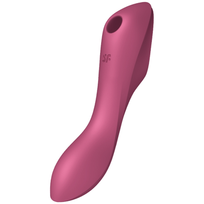 Satisfyer Curvy Trinity 3 Vermelho, vibrador de pulso de ar e ponto G em silicone.