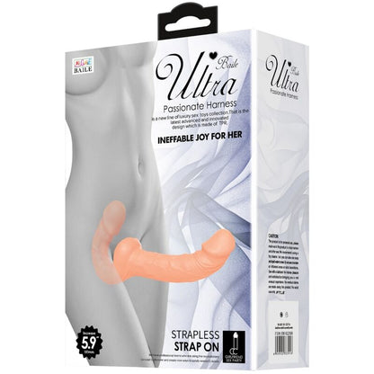 Dildo Duplo Flexível BAILE para Arnês, ideal para prazer mútuo ou individual.