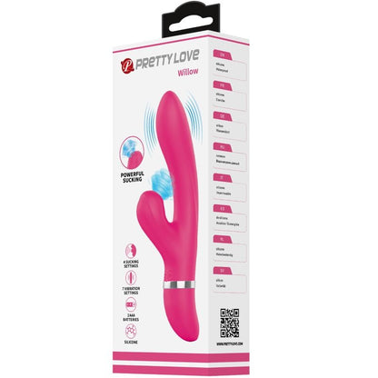 Close-up of the PRETTY LOVE Vibrador Coelho com Sucção Clitoriana e Estimulação G showing its design and features.