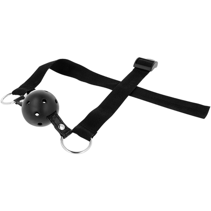 Mordaça Bola Respirável Fetiche Preto OHMAMA para jogos BDSM e contenção