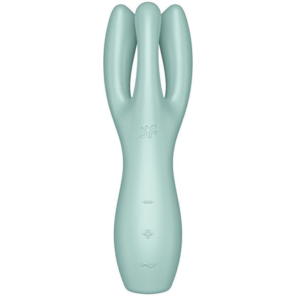 Vibrador Satisfyer Threesome 3 Rosa para estimulação clitoriana e labial com design de três braços.