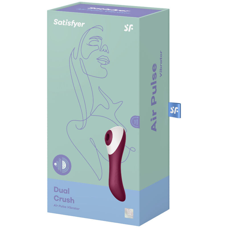 Satisfyer Dual Crush vibrador de pulso de ar e ponto G em silicone