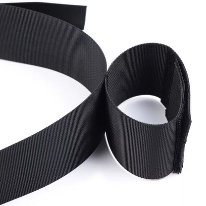 Restrições de pulso e cintura OHMAMA FETISH ajustáveis com velcro em nylon preto