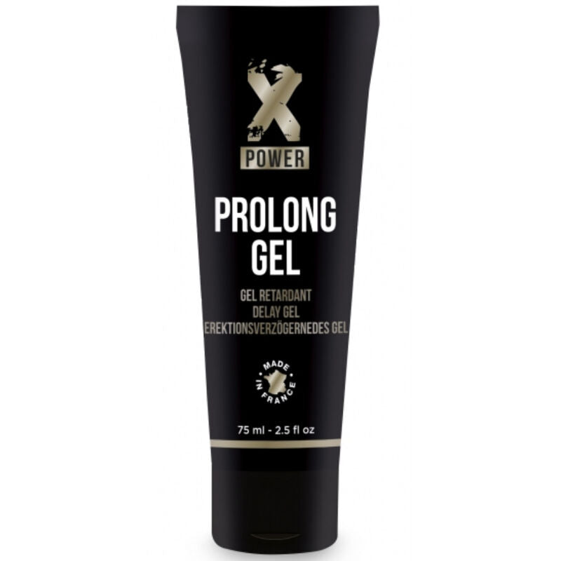 Embalagem do XPOWER Prolong Gel 75 ML, um gel retardante para prolongar o prazer.