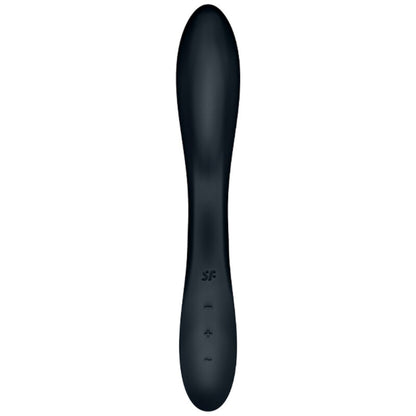 Close-up do vibrador Satisfyer Rrrolling Explosion com estimulação do Ponto G e bola rolante.