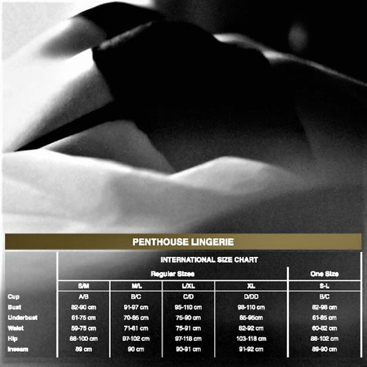 PENTHOUSE - TANGA TRAVIESA DE SAN VALENTÍN NEGRO S/M