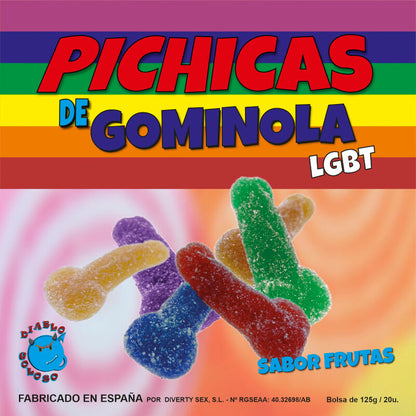 ORGULLO - GOMITAS DE FRUTA CON PENE Y AZÚCAR LGBT