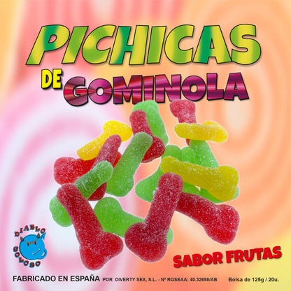 Gominolas Comestibles con Forma de Pene y Sabor a Fruta