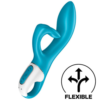 Close-up of the Satisfyer Vibrador Embrace Me Ponto G e Clitoriano Flexível Berry, showcasing its ergonomic design and smooth silicone texture.