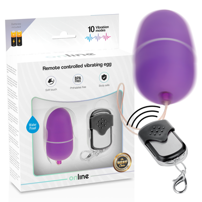 HUEVO VIBRANTE CON CONTROL REMOTO M LILA