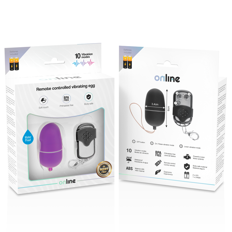 HUEVO VIBRANTE CON CONTROL REMOTO M LILA