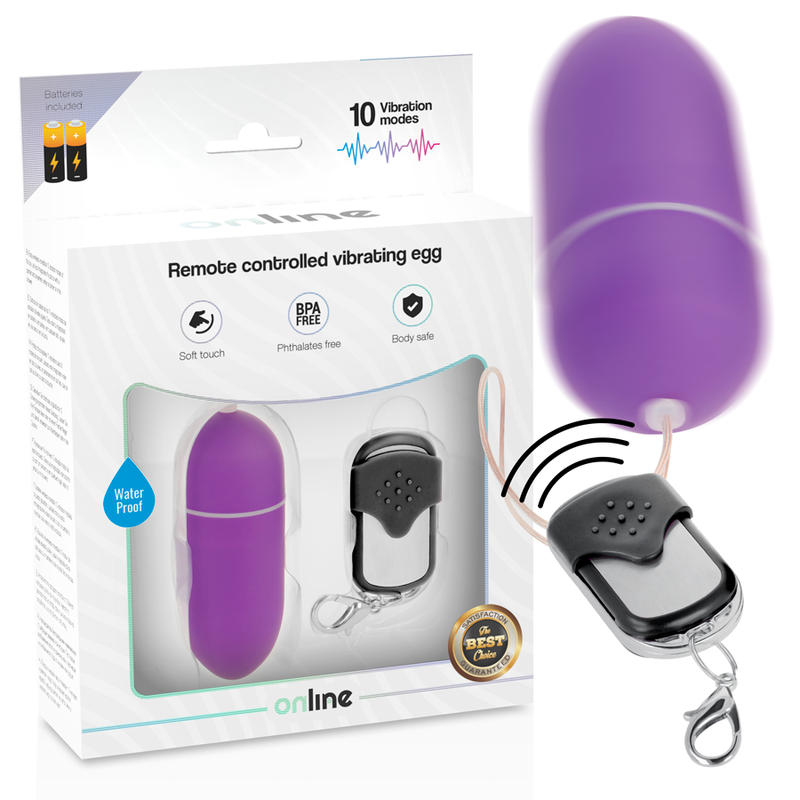 Huevo Vibrador con Control Remoto L Lila