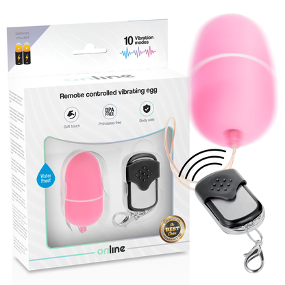 Huevo Vibrante con Control Remoto M Rosa