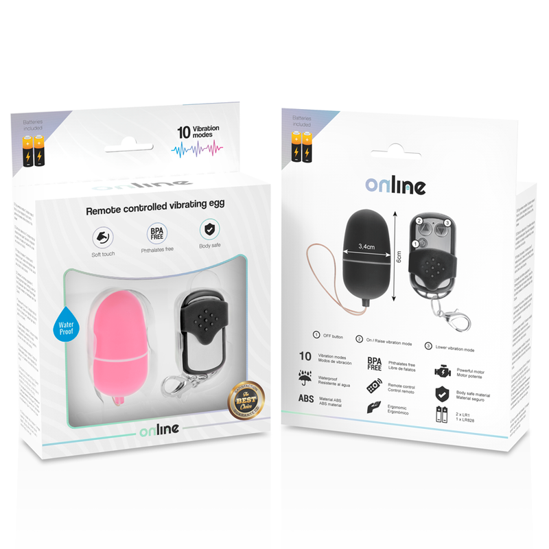 Huevo Vibrante con Control Remoto M Rosa