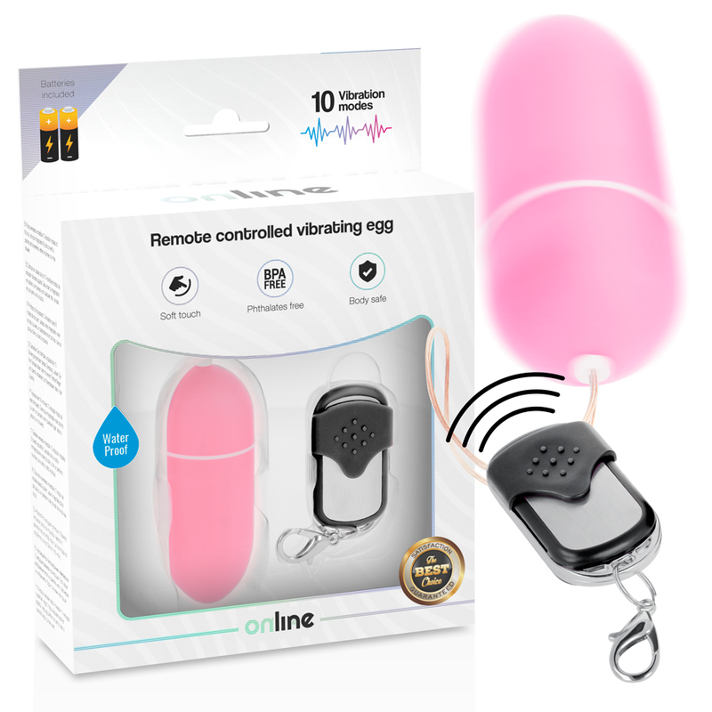 Huevo Vibrador con Control Remoto Grande Rosa
