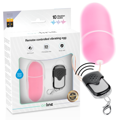 Huevo Vibrador con Control Remoto Grande Rosa