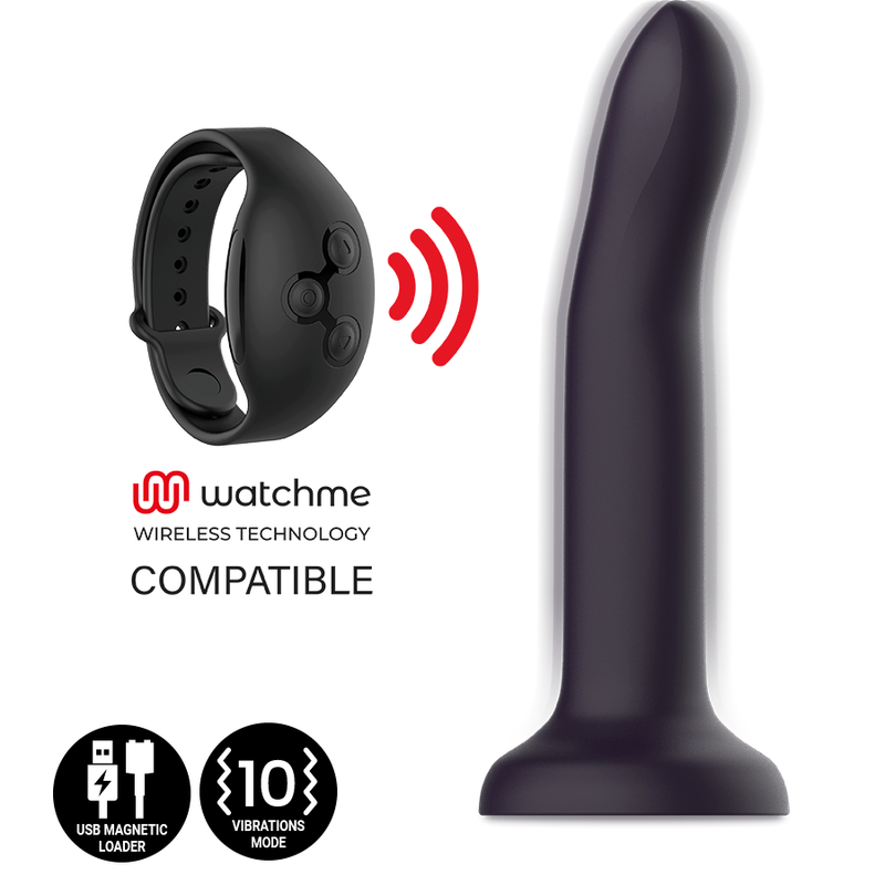 MYTHOLOGY Duman Mystic Dildo M Vibratório que muda de cor com a temperatura, mostrando o seu design e textura.