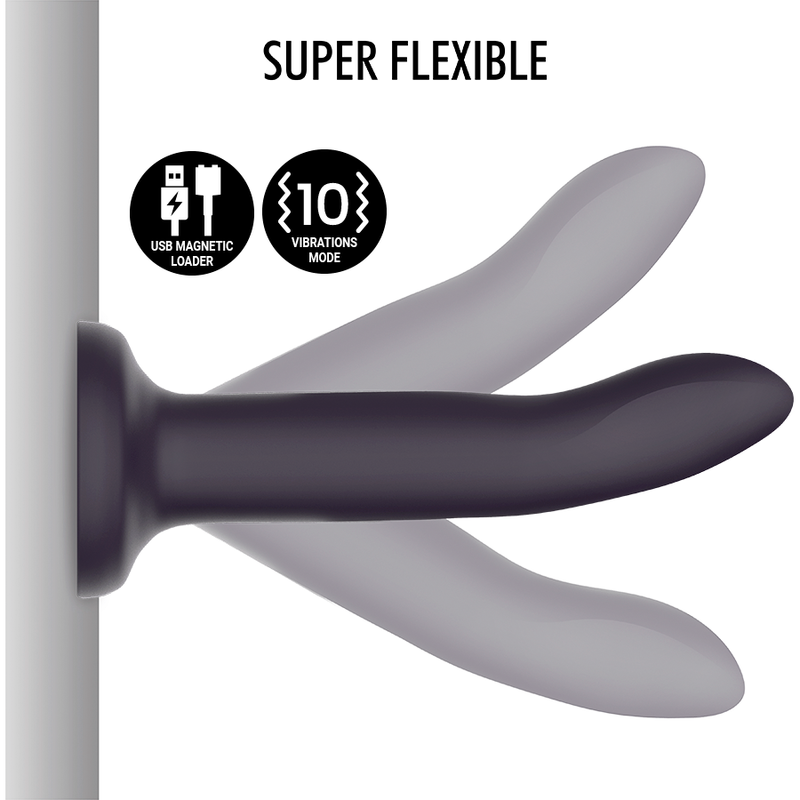 MYTHOLOGY Duman Mystic Dildo M Vibratório que muda de cor com a temperatura, mostrando o seu design e textura.