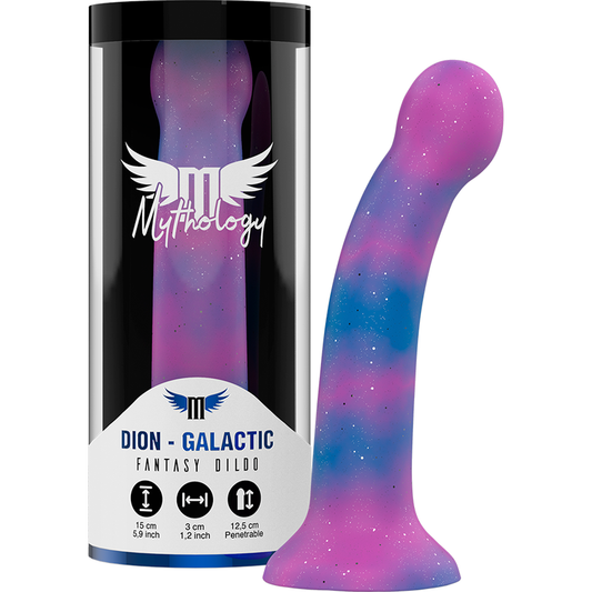 Close-up do Dildo MYTHOLOGY Galáctico Dion, mostrando o design e a textura do silicone.