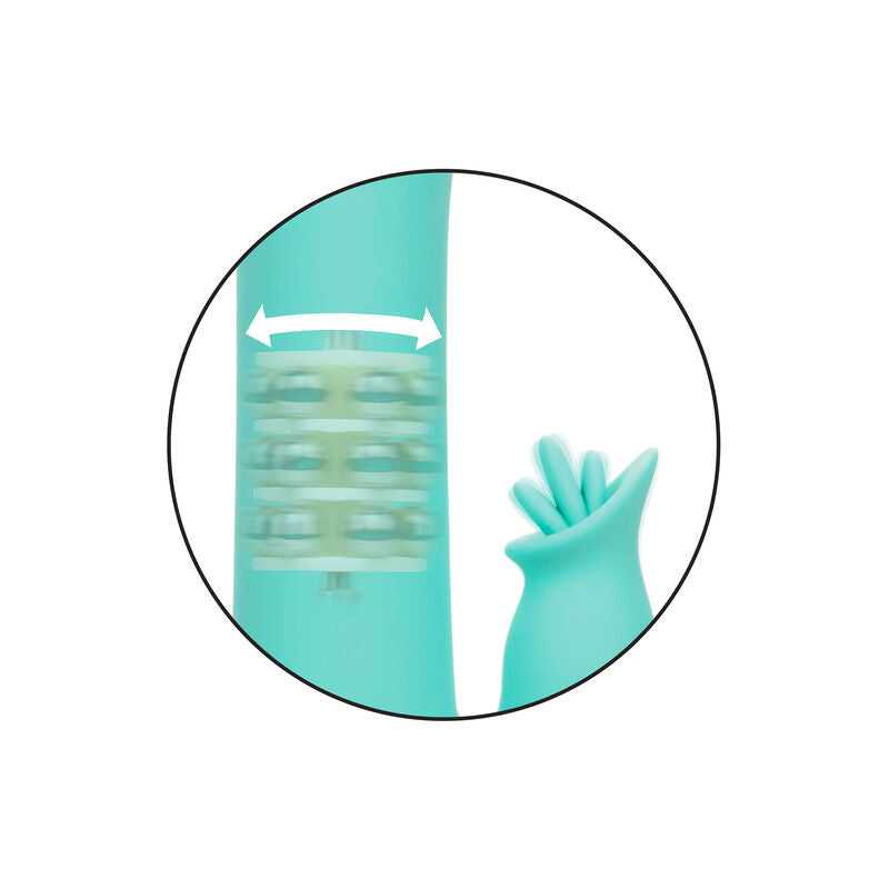 Vibrador con Rotación y Estimulador de Clítoris Bel Air Bombshell Verde Claro