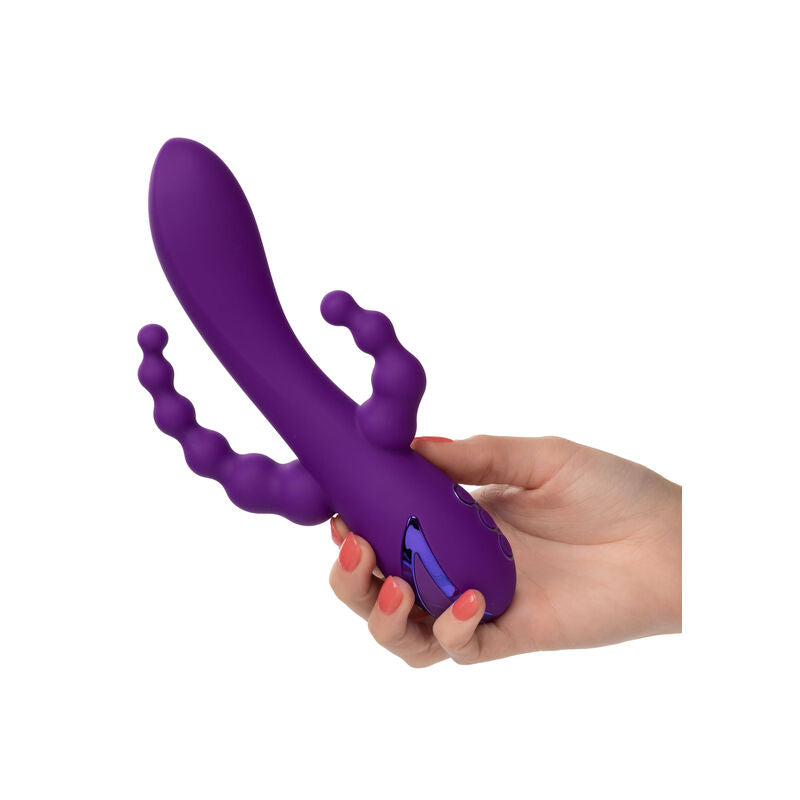 Vibrador de Triple Acción Long Beach Bootylicious Morado