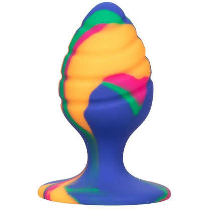 Plug Anal Mediano de Silicona con Diseño Remolino y Ventosa