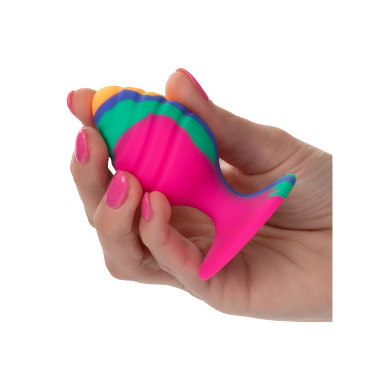 Plug Anal Mediano de Silicona con Diseño Remolino y Ventosa