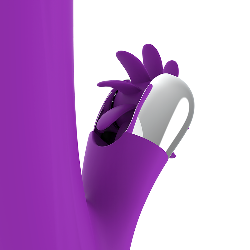 Detalhe do vibrador FUN FUNCTION Rotação Coelho 2.0 em silicone supermacio, com design ergonómico e cabeça oscilante.