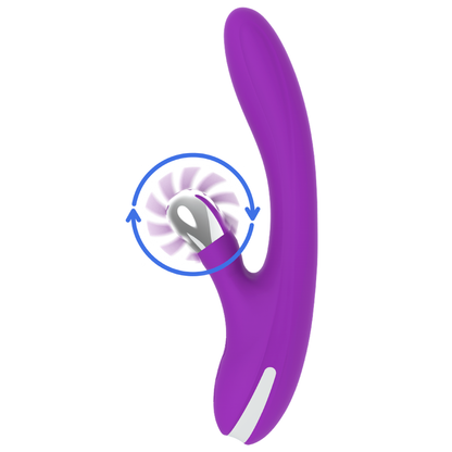 Close-up of the FUN FUNCTION Vibrador Bunny Funny Wave 2.0 showing its unique wave system and soft silicone texture.
