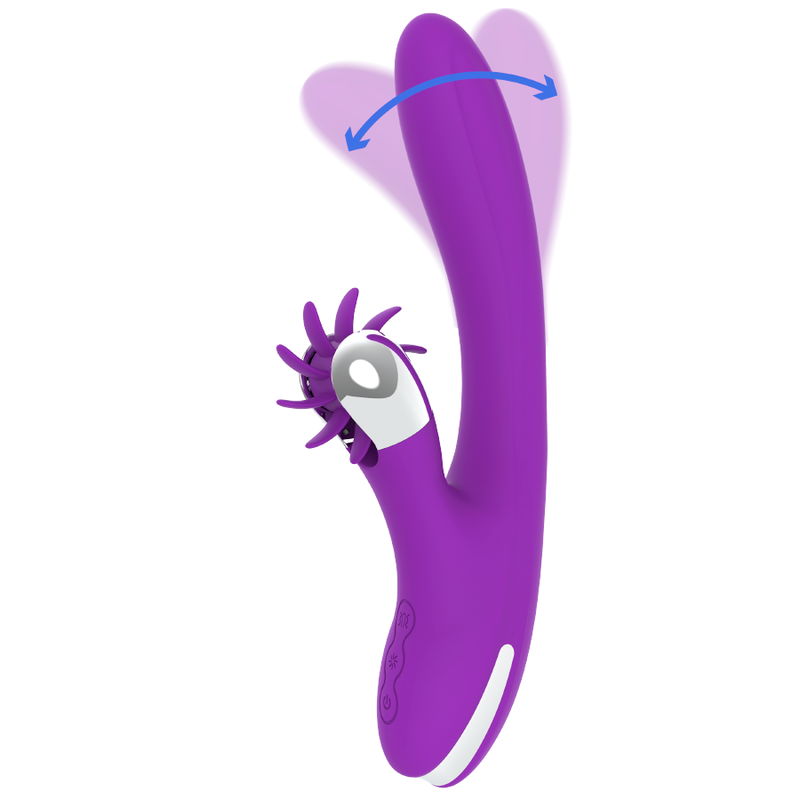 Close-up of the FUN FUNCTION Vibrador Bunny Funny Wave 2.0 showing its unique wave system and soft silicone texture.