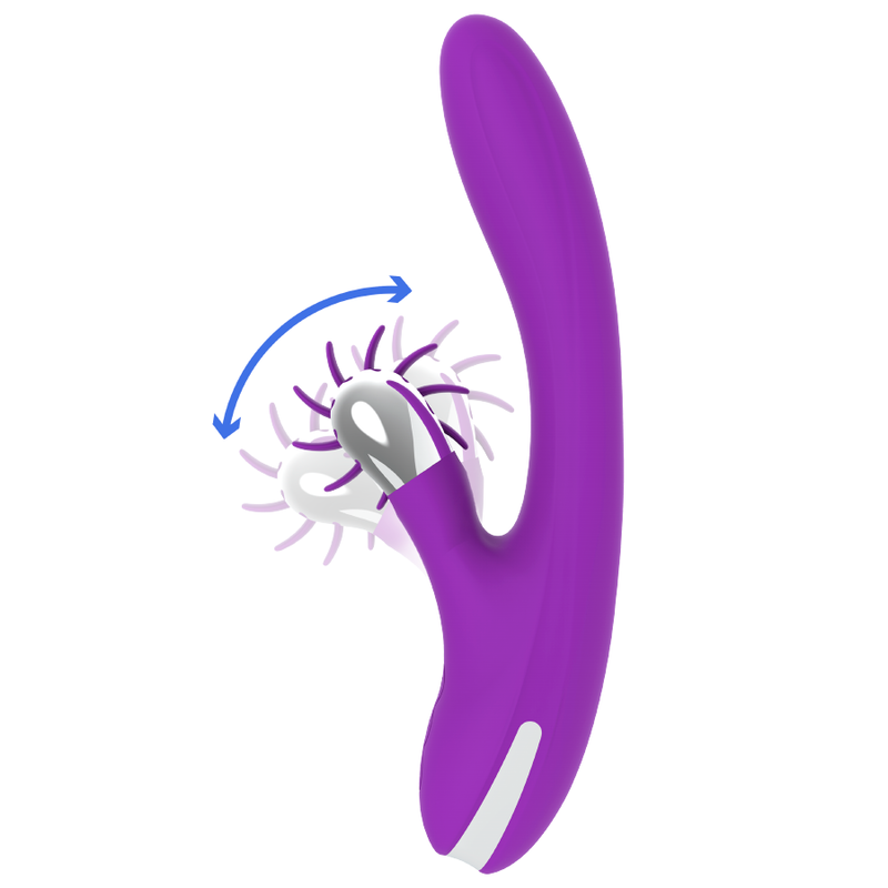 Close-up of the FUN FUNCTION Vibrador Bunny Funny Wave 2.0 showing its unique wave system and soft silicone texture.