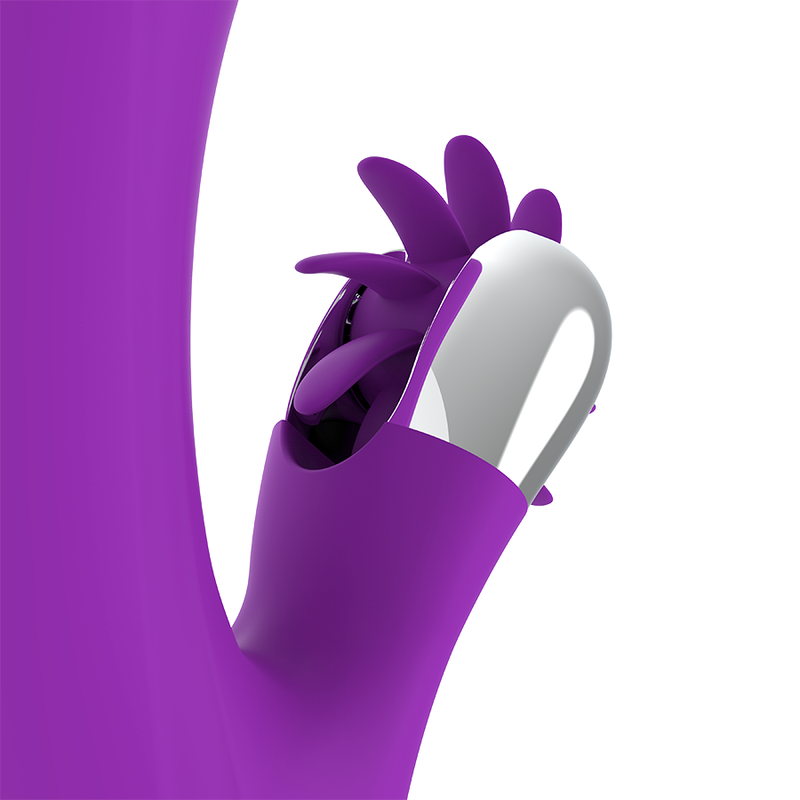 Close-up of the FUN FUNCTION Vibrador Bunny Funny Wave 2.0 showing its unique wave system and soft silicone texture.