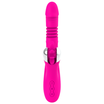 Close-up do DIVERSIA Vibrador Coelho Up & Down 24 CM, mostrando o design ergonómico e a textura de silicone.