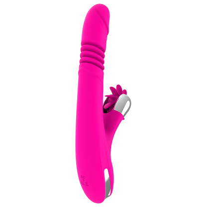 Close-up do DIVERSIA Vibrador Coelho Up & Down 24 CM, mostrando o design ergonómico e a textura de silicone.