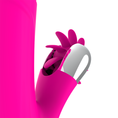 Close-up do DIVERSIA Vibrador Coelho Up & Down 24 CM, mostrando o design ergonómico e a textura de silicone.