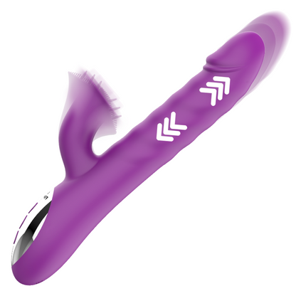 Vibrador FUN FUNCTION Zenda Thruster com rotação, movimento 'up & down' e estimulador clitoriano.
