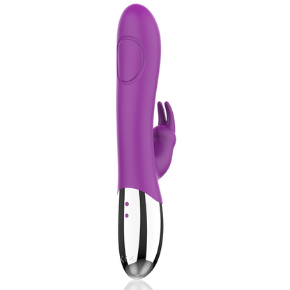 Close-up of the FUN FUNCTION Vibrador Combi Duplo Toque, showing its silicone texture and ergonomic design.
