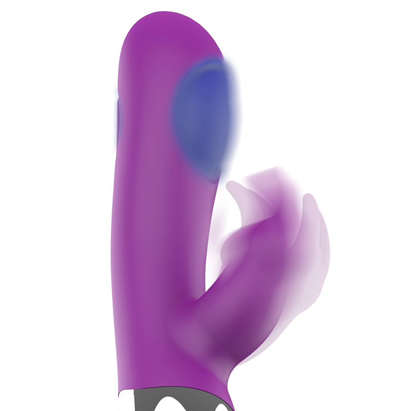 Close-up of the FUN FUNCTION Vibrador Combi Duplo Toque, showing its silicone texture and ergonomic design.