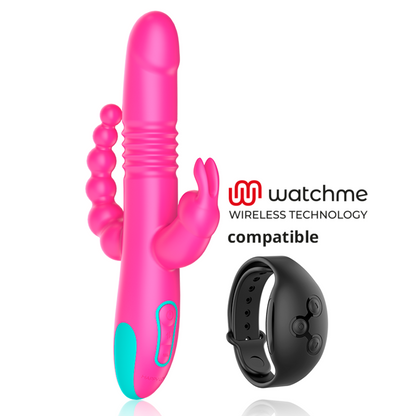 HAPPY LOKY - DONALD TRIPLE ESTIMULACIÓN: RELOJ ANAL, PUNTO GE DEL CLÍTORIS COMPATIBLE CON TECNOLOGÍA INALÁMBRICA