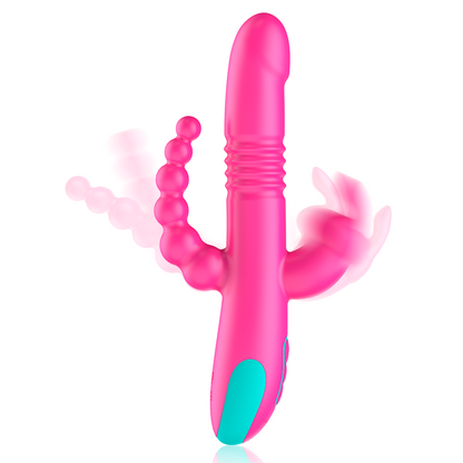HAPPY LOKY - DONALD TRIPLE ESTIMULACIÓN: RELOJ ANAL, PUNTO GE DEL CLÍTORIS COMPATIBLE CON TECNOLOGÍA INALÁMBRICA