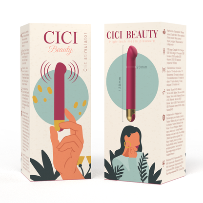 CICI BEAUTY Estimulador de Clitóris Premium Silicone Vibratório, design ergonómico e suave.
