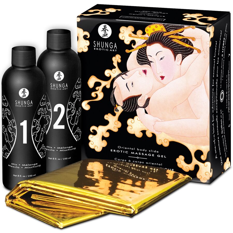 Frasco de Gel de Massagem Erótico Corpo a Corpo SHUNGA Melão Manga