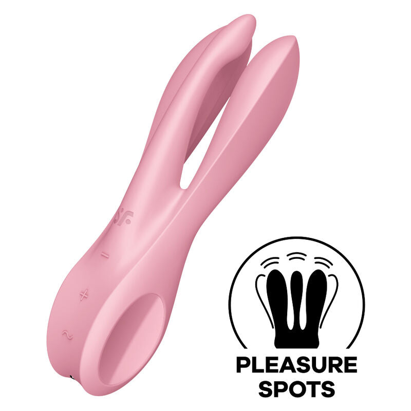 Vibrador Satisfyer Threesome 1 Azul com tecnologia de multi-estimulação e silicone macio