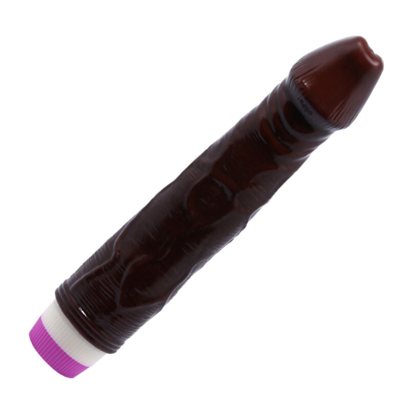 Vibrador Realista Baile Waves of Pleasure Marrom com textura e características detalhadas.