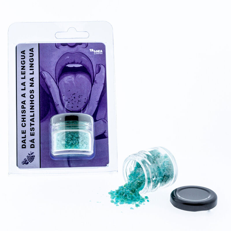 Frasco de TALOKA Espumante para a Língua com sabor a Framboesa Azul